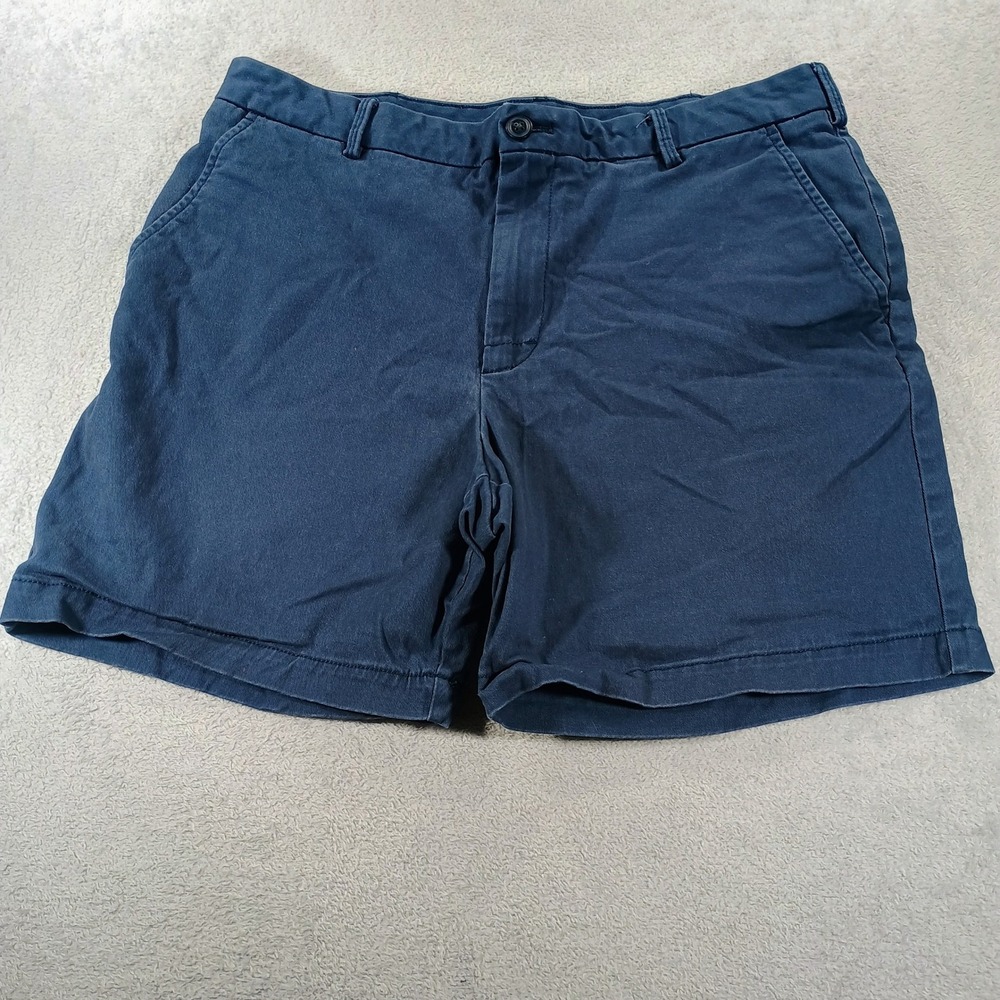 IZOD Mens Saltwater Stretch Shorts Navy Blue 34 7 Inch Inseam